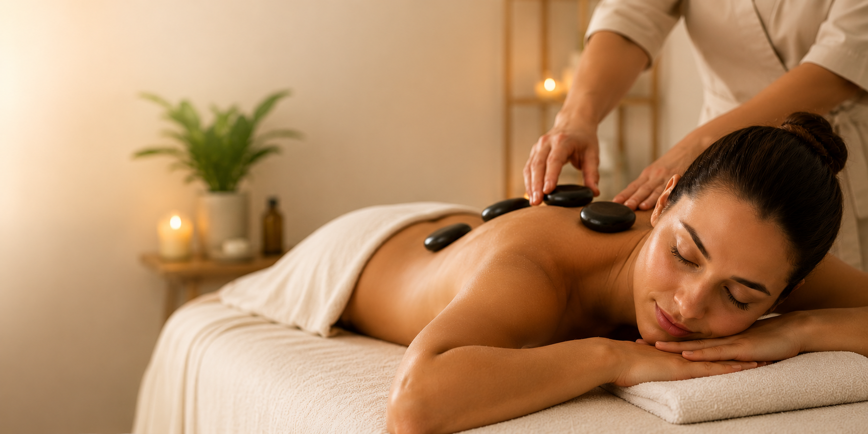 Massagem com Pedras Quentes